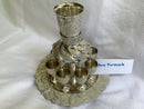 NEW Wine Fountain Divider Kiddush & 8 Goblets Filigree judaica