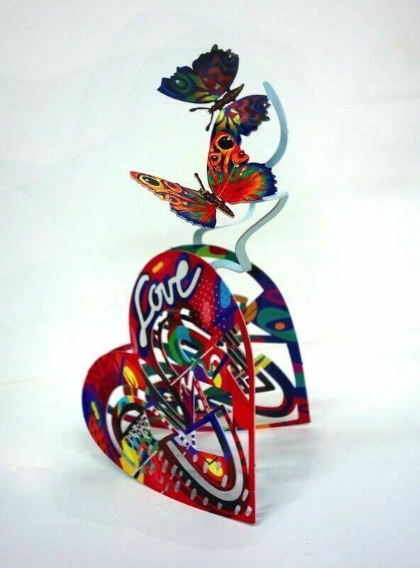 David Gerstein Pop Art Open Heart Metal Sculpture Contemporary Art