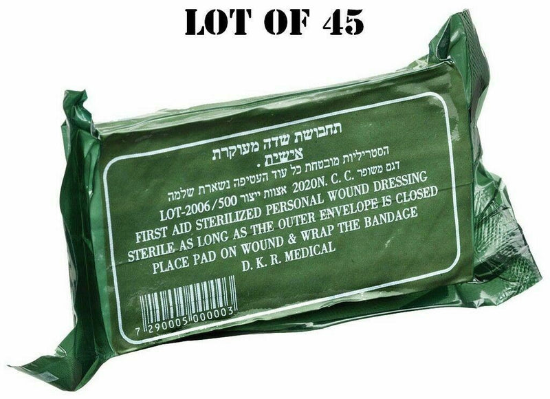 LOT 45 IDF sealed Trauma Israeli Bandage Field Emergency Army Military IFAK 2032