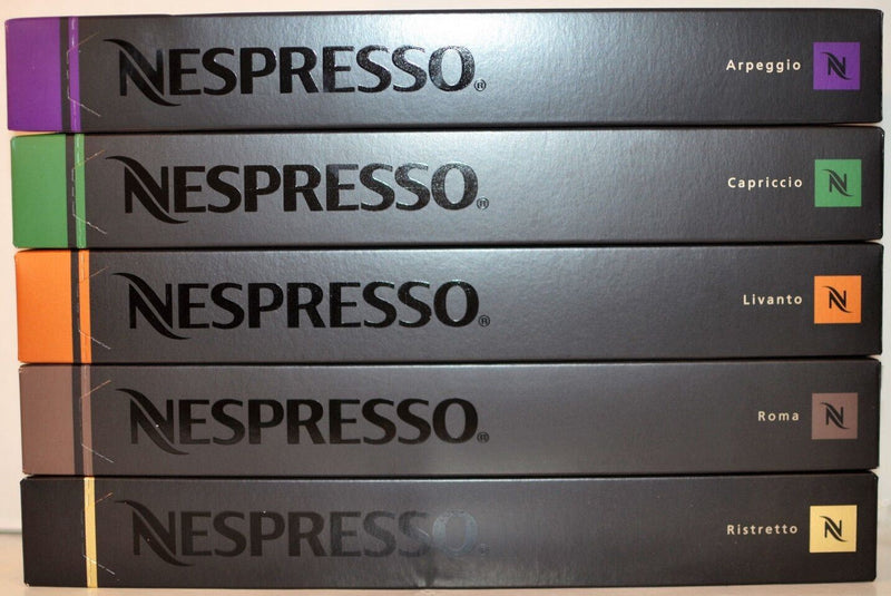 NESPRESSO CAPSULES 100 COUNT  STRONG VARIETY PACK MIX PODS