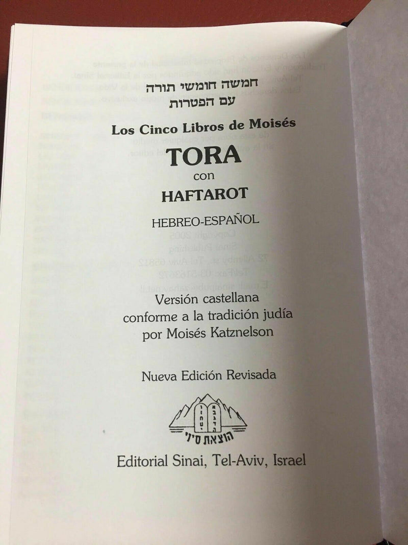 NEW Hebrew&Spanish TORAH Pentateuch&Haftarot Book Bible Syanagoue