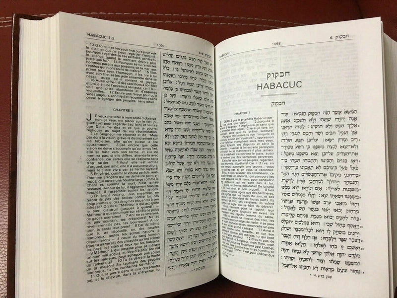 hebreu-français tanakh cuir french ancien testament sainte bible judaica israel