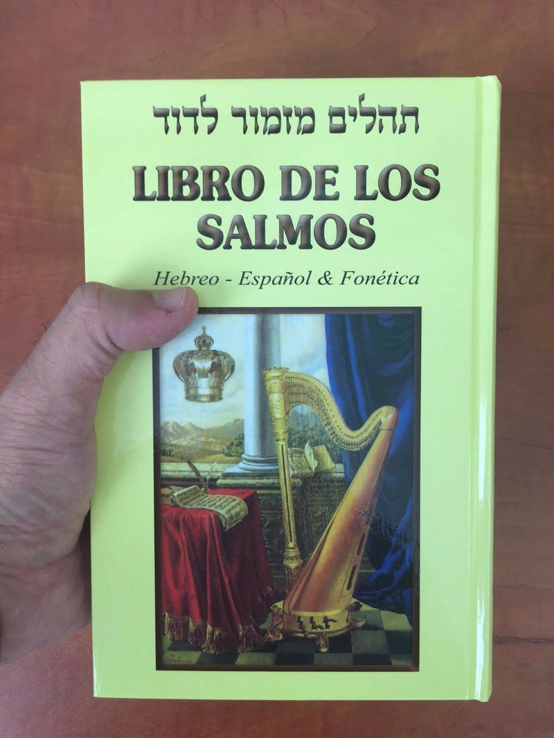 libro de los salmos psalms book Spanish-hebrew judaica hebreo española+fonetica