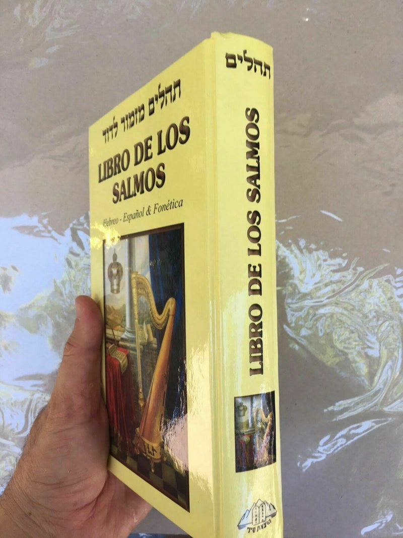 libro de los salmos psalms book Spanish-hebrew judaica hebreo española+fonetica