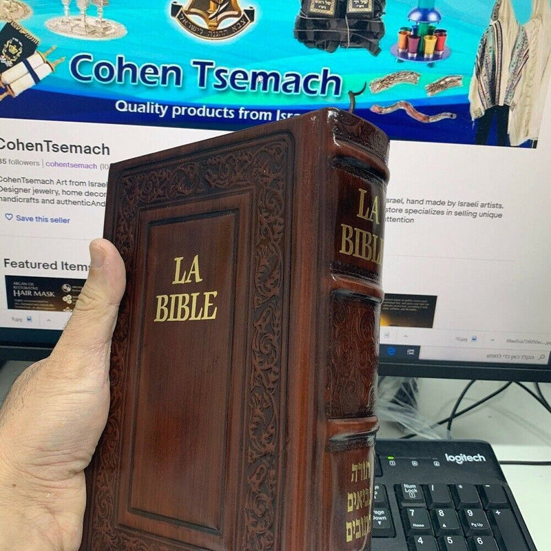 La bible the bible in hebrew and french hardcover luxurious leather