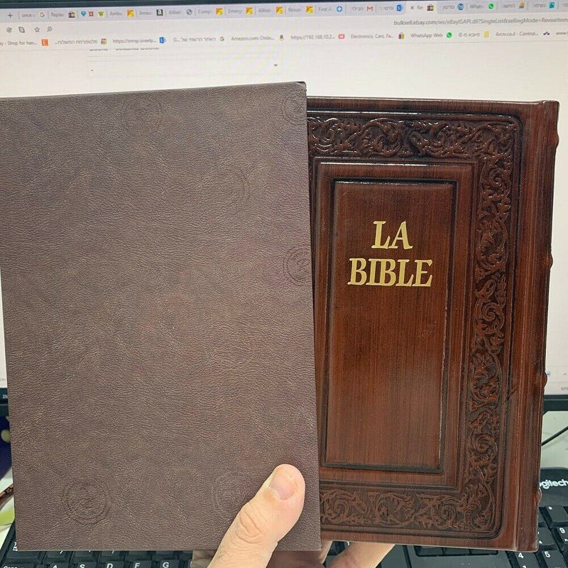 La bible the bible in hebrew and french hardcover luxurious leather