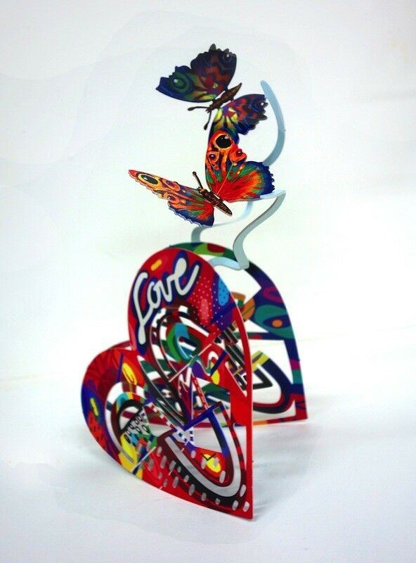 David Gerstein Pop Art Open Heart Metal Sculpture Contemporary Modern Art