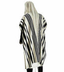 ORIGINAL !  100% Wool Tallit Prayer Shawl Prima A A (Black) Size 47" L X 67" W