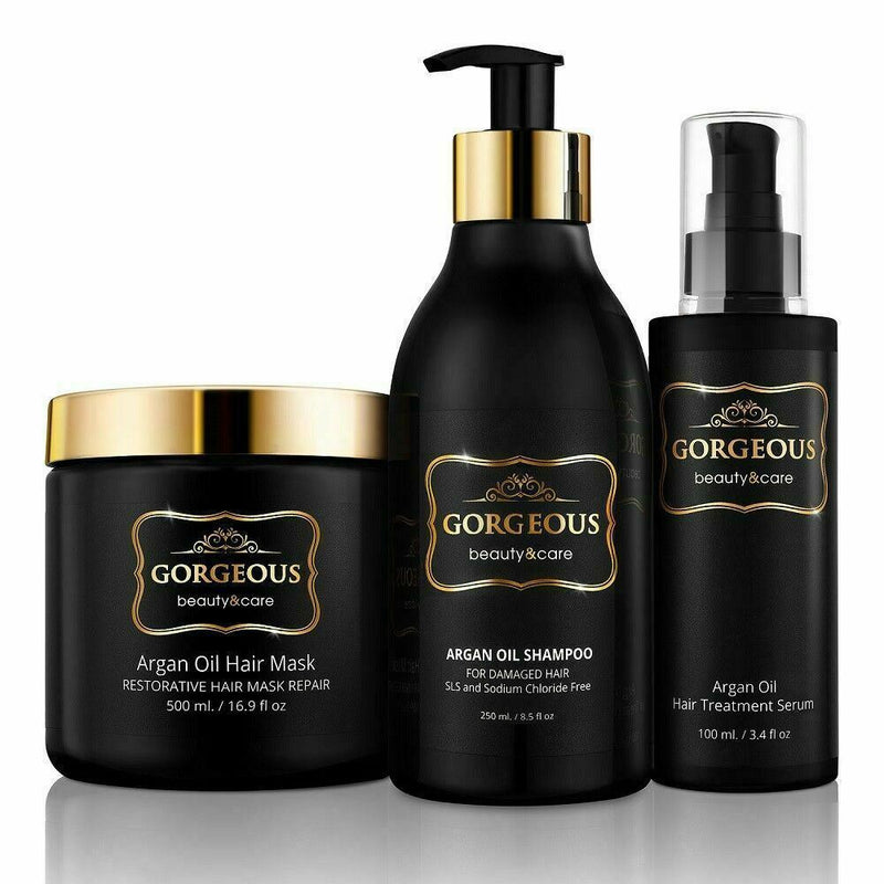 Professional Hair Care Gift Set Shampoo, mask & Argan Oil serum by Gorgeous