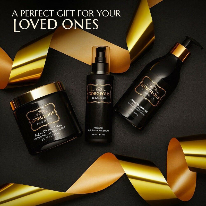 Argan Oil Hair Treatment Gift Set 3 Piece:Argan Oil Set, New