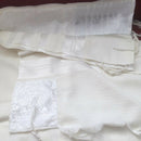 New 100% Wool Tallit Prayer Shawl Meron White Size 55" L X 71" Kosher Talitania