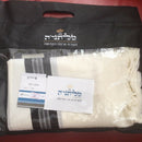 New 100% Wool Tallit Prayer Shawl Meron Black Size 55" L X 71"W Kosher Talitania