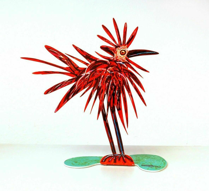 Crazy Bird Metal Moderne Pop Art Skulptur VON David Gerstein KÜNSTLER