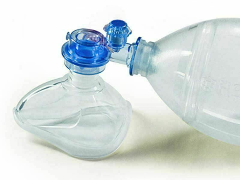 Manual Resuscitator 1500ml PVC Adult Ambu Bag + Oxygen Tube CPR First Aid kit