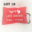 10 lot RED  Res-Cue Key MINI CPR Keychain Masks / Face Shield Barrier Kits