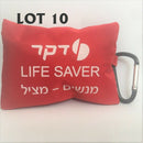 10 lot RED  Res-Cue Key MINI CPR Keychain Masks / Face Shield Barrier Kits