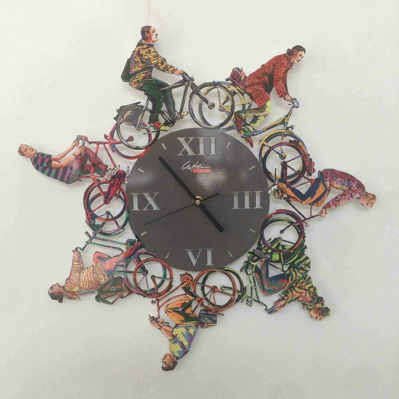 David Gerstein Riding Time Clock Decorative wall Clocks Laser Sublimation Print