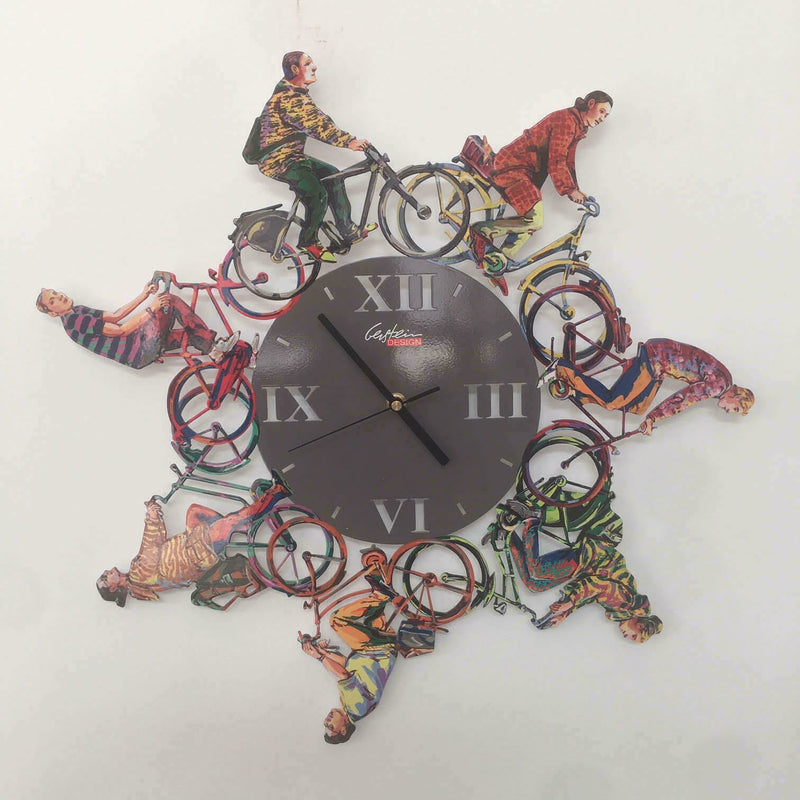 David Gerstein Riding Time Clock Decorative wall Clocks Laser Sublimation Print