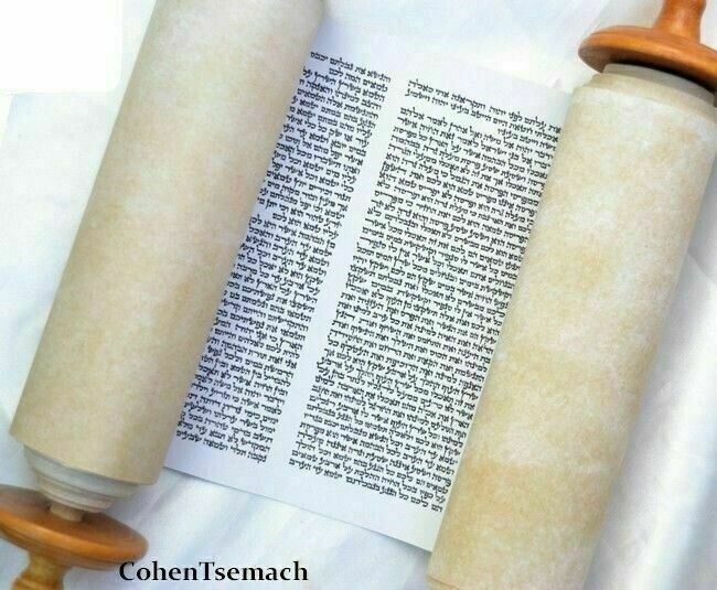 Big Sefer Torah Scroll Book Bible Hebrew&Velvet cover israel 18.5"\47cm