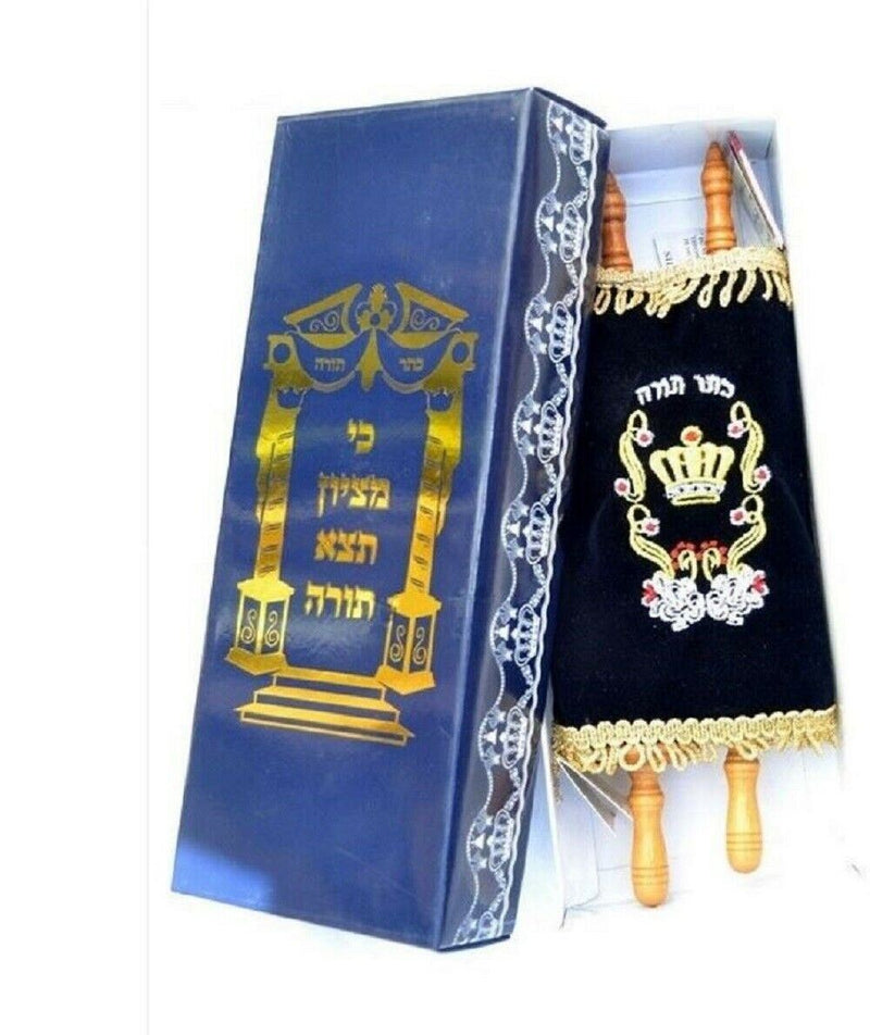 Big Sefer Torah Scroll Book Bible Hebrew&Velvet cover israel 18.5"\47cm judaica