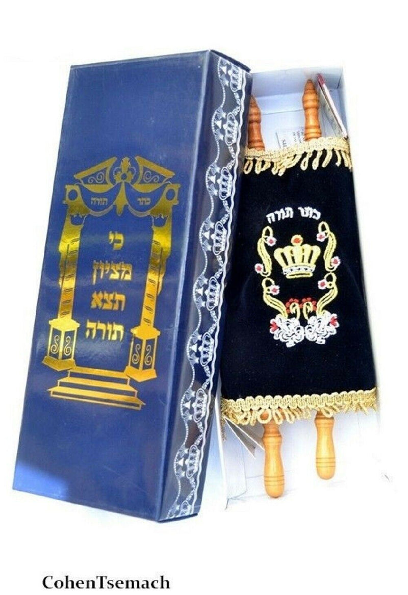 Big Sefer Torah Scroll Book Bible Hebrew&Velvet cover israel 18.5"\47cm judaica