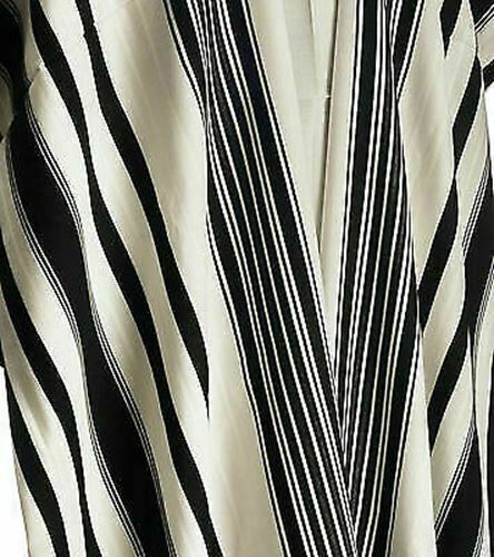 100% Wool Tallit Prayer Shawl Prima A A (Black) Size 47" L X 67" W