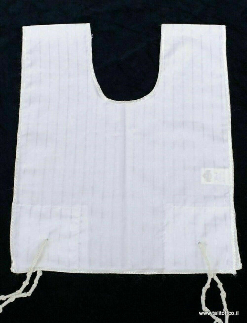 100% Kosher Tallit Katan Tzitzit 46x106cm/ 18"x42" made in Israel Size 7