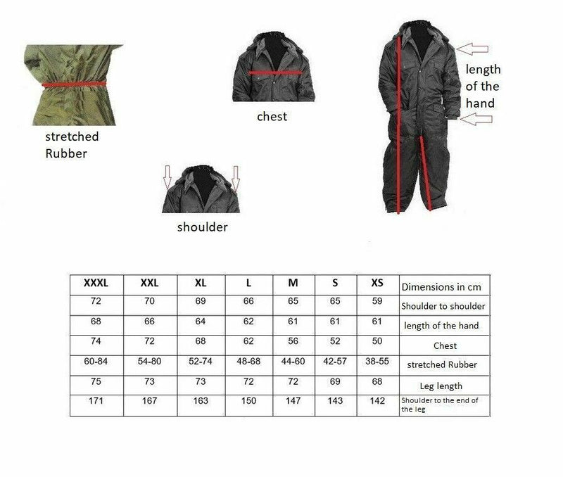 Black Cold Weather "Hermonit" Winter Gear Coverall water/wind proof XXL