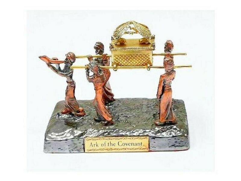 Red Bronze Ark Of the Covenant With Carriers Israel Judaica Jewish Testimony
