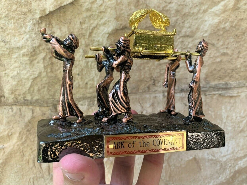 Red Bronze Ark Of the Covenant With Carriers Israel Judaica Jewish Testimony