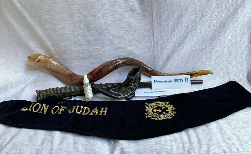 Amaizing Set Shofar,Big Oryx,Ram Horn,Kudu 40"-42",Shofar Bag+Anti-odor Spray