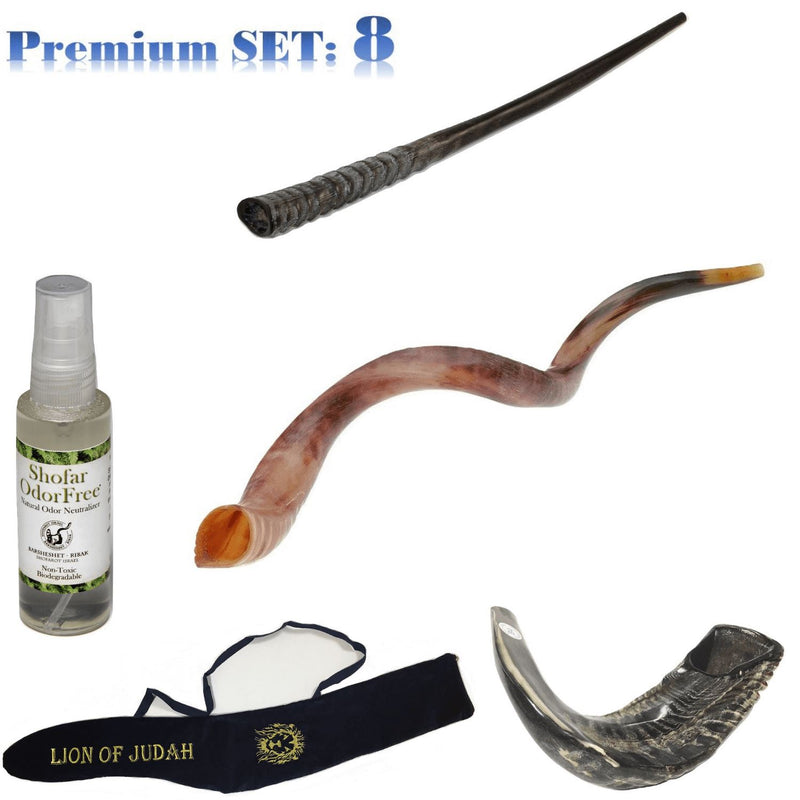 Amaizing Set Shofar,Big Oryx,Ram Horn,Kudu 40"-42",Shofar Bag+Anti-odor Spray