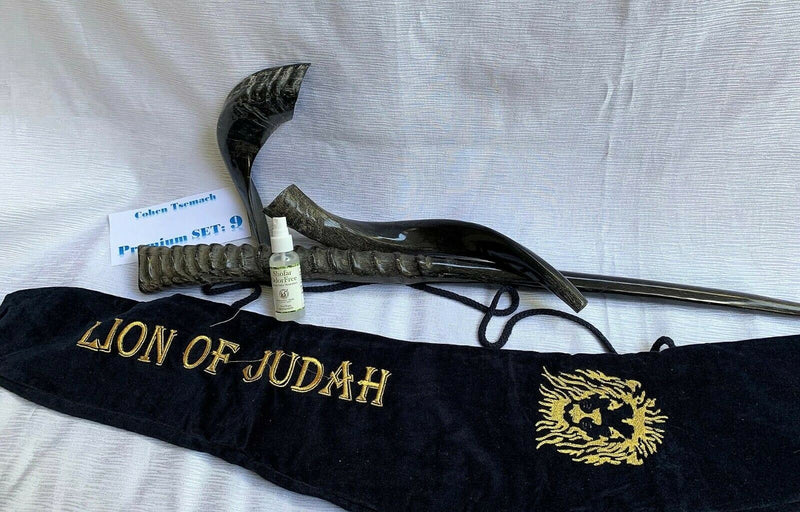 Amaizing Set Shofar,Big Oryx,Ram Horn,Kudu 16"-19",Shofar Bag+Anti-odor Spray