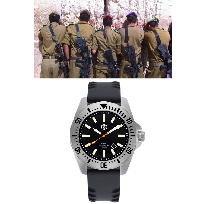 Tactical/Military Men's Watch Israel Defense Forces Logo IDF, Quartz water proof