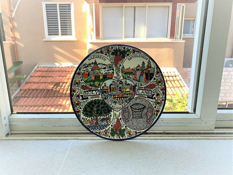 Hand Painted Armenian Ceramic Decorative Plate Holy Land (10.5") very rare