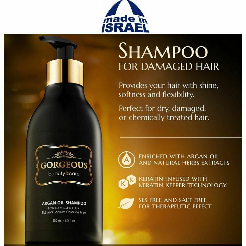 Made In Israel Shampoo Sulfate Free /Best for Damaged, Dry, Curly or Frizzy