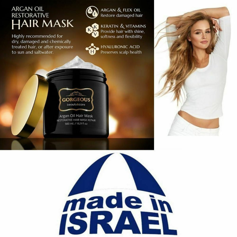 Made In Israel Argan Oil Hair Mask Restorative Hair Mask Repair By Gorgeous New