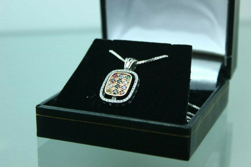 925 Sterling Silver & 9K Gold Hoshen "Twelve Tribes" Pendant with Zircone