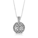 925 Sterling Silver Shema israel Ball Pendant Deuteronomy 6:4 kabbalah necklace