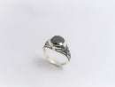 Sterling Silver and Onyx Men's Star of David College Ring - Round Made in israel