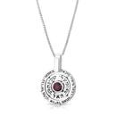 Sterling Silver Amethyst Necklace, Angels' Names, Kabbalah Necklace Hand Made