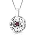 Sterling Silver Amethyst Necklace, Angels' Names, Kabbalah Necklace Hand Made