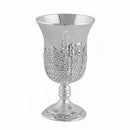 Wine Fountain DIVIDER Kiddush & 8 Goblets Silver plate Judaica Jerusalem