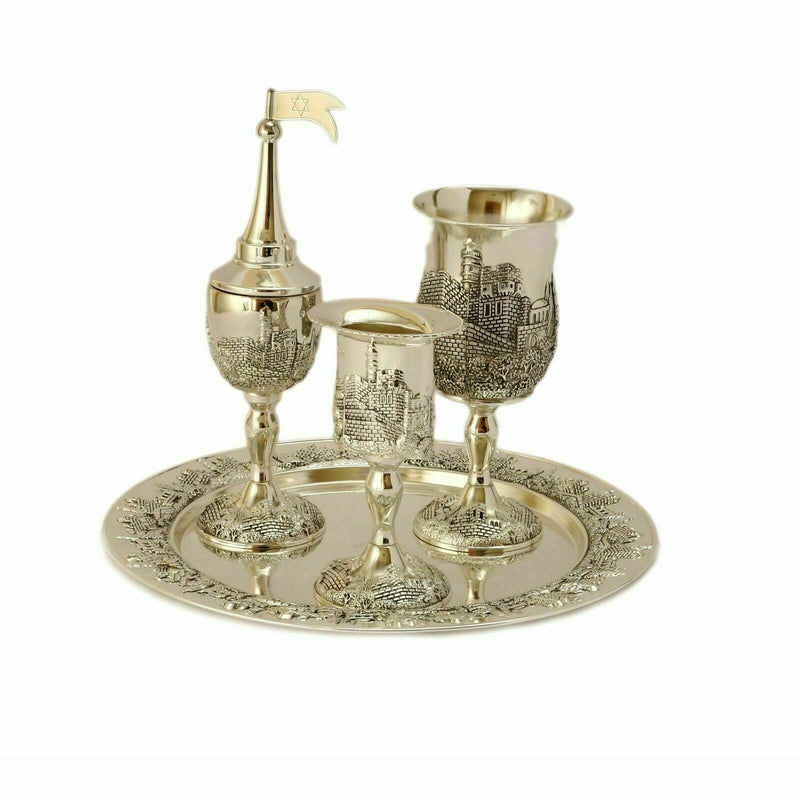 Havdalah Set Jerusalem shabbat Kiddush judaica Israel