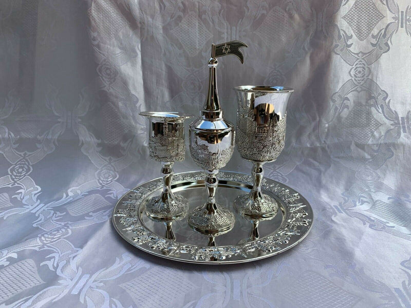 Havdalah Set Jerusalem shabbat Kiddush judaica Israel