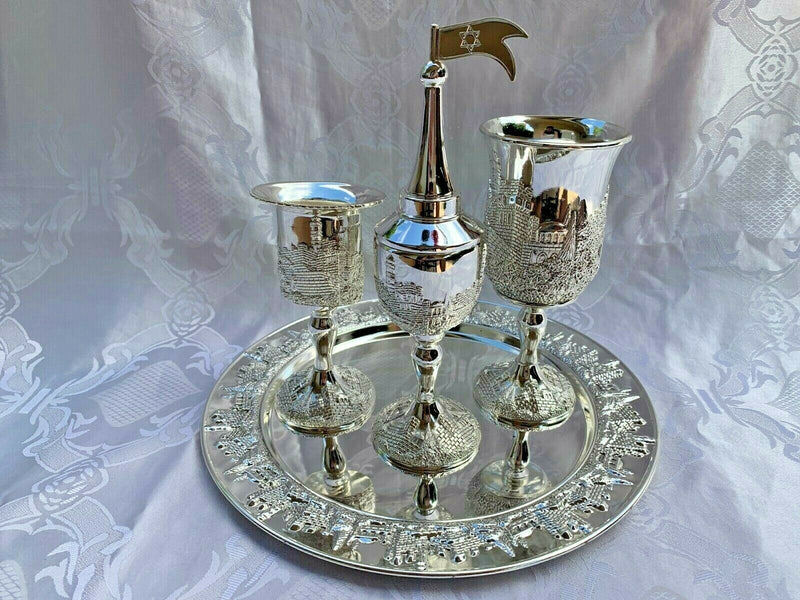 Havdalah Set Jerusalem shabbat Kiddush judaica Israel