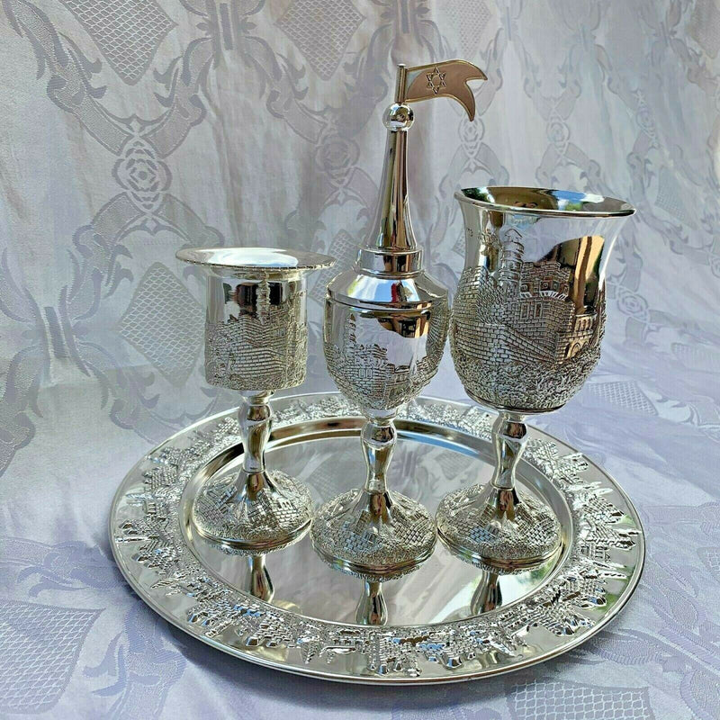 Havdalah Set Jerusalem shabbat Kiddush judaica Israel