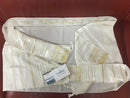 100% Wool Tallit Prayer Shawl in White and Gold Stripes Size 42" L X64" W