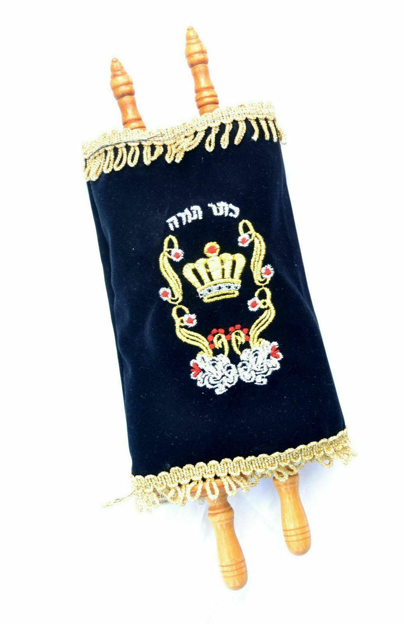 Amazing Judaica Jewis Sefer Torah Scroll Book Bible Hebrew&Velvet cover israel