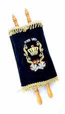 Amazing Judaica Jewis Sefer Torah Scroll Book Bible Hebrew&Velvet cover israel